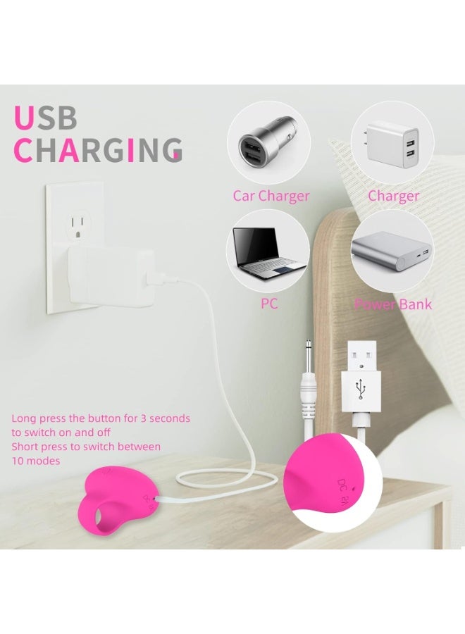 Facial Mini Massager Handheld Portable Quiet Ring Massager Waterproof USB Rechargeable Powerful Multifunctional Travel Pocket Face Eye Massager - Image 3